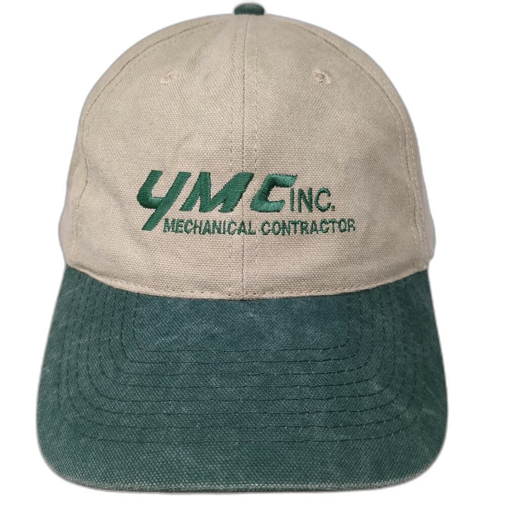 HeadShot Baseball Cap Beige Green One Size YMC Mechanical Contractor Hat